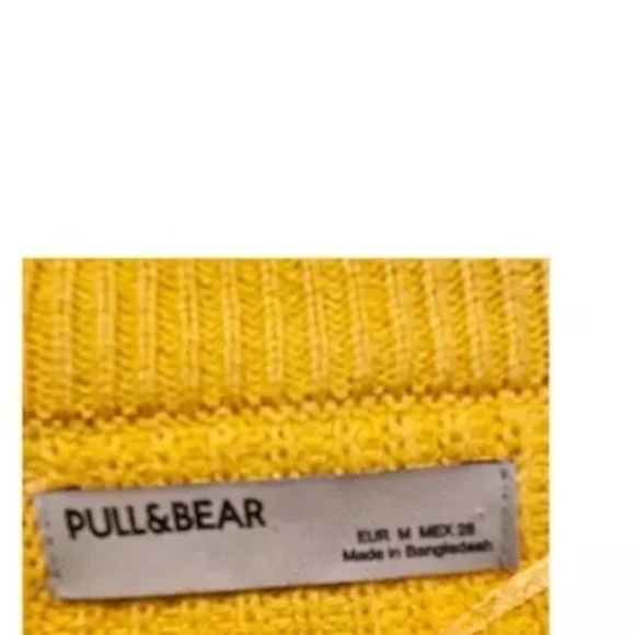 Pull & Bear Womens Pullover Sweater Top Yellow Size Medium - Picture 2 of 3